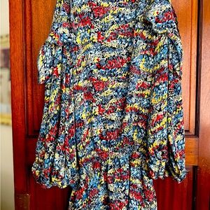 Colorful Abstract Print Dress